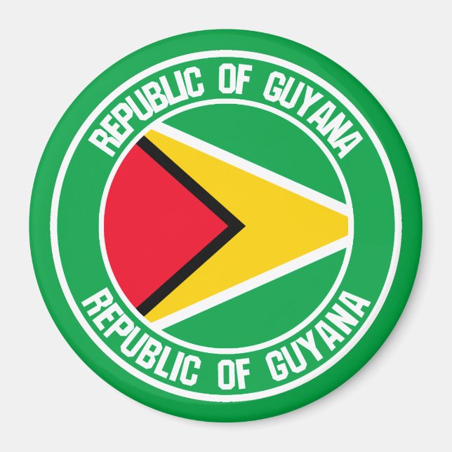 Imã Guyana Round Emblem (Frente)