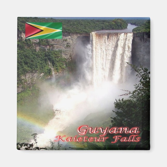 Imã GY007 GUYANA, Kaieteur Falls, América, Fridge (Frente)