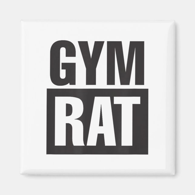Imã Gym Rat - Workout - Hustle - Fitness - Motivation  (Frente)