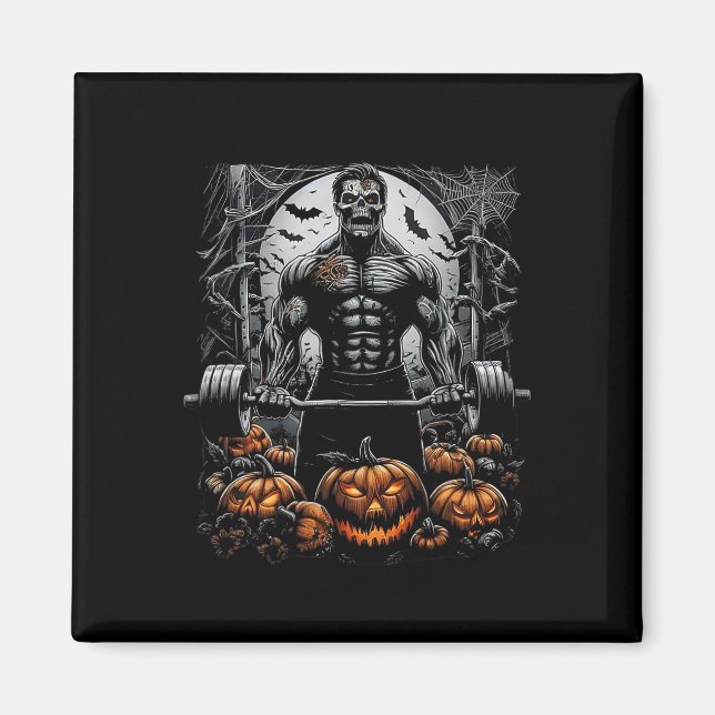 Imã Gym Skeleton - Malhação divertida-halloween Workou (Frente)