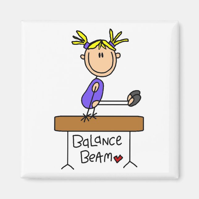 Imã Gymnast da Loura em Beam Camisetas e presentes (Frente)