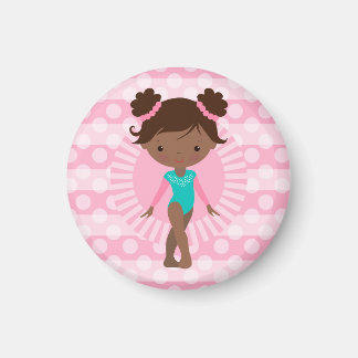 Imã Gymnast - Gymnástica Fofa - Afro-Americano