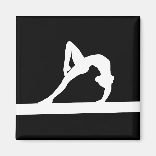 Imã Gymnast Silhouette Magnet Black (Frente)