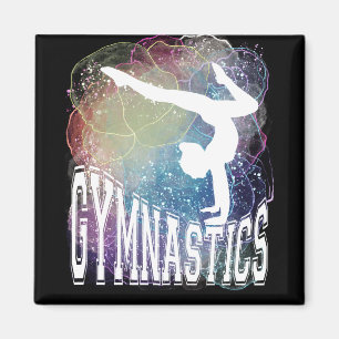 Imã Gymnastics Girl Handstand Watercolor