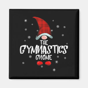 Imã Gymnastics Gnome Family Christmas Gymnasing