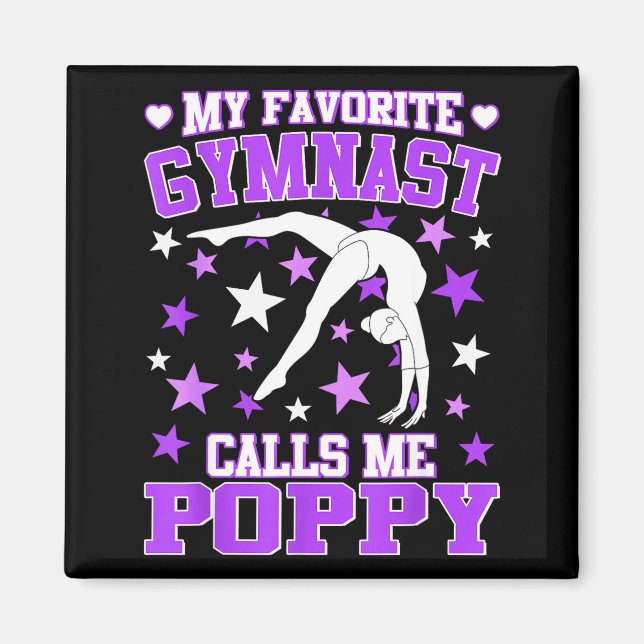 Imã Gymnastics My Favorite Gymnast Calls Me Ppy  (Frente)