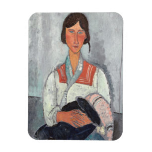 Ímã Gypsy Woman with Baby, 1919 (óleo na canvas)