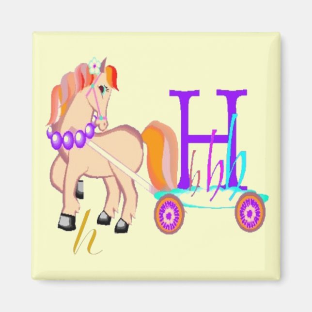 Imã H - Alphabet Magnet (Frente)