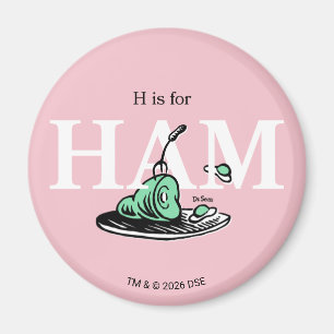 Imã "H é para HAM" Design de Alfabeto