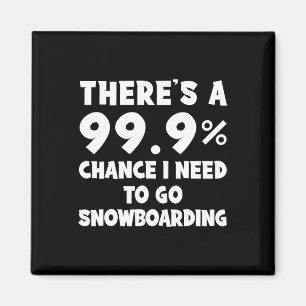 Imã Há 99,9% de chance de eu ir fazer snowboard