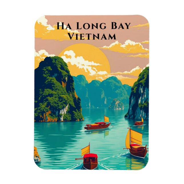Ímã Ha Long Bay no Vietnam Boat Trip (Vertical)