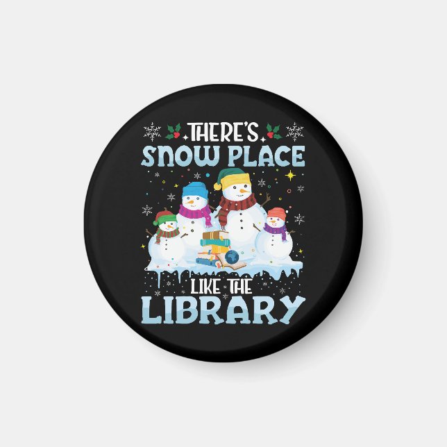 Imã Há Lugar De Neve Como O Natal Da Biblioteca (Frente)