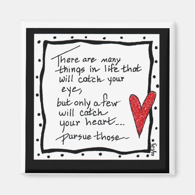 Imã Há muitas coisas para pegar seu texto visual dizen (Frente)