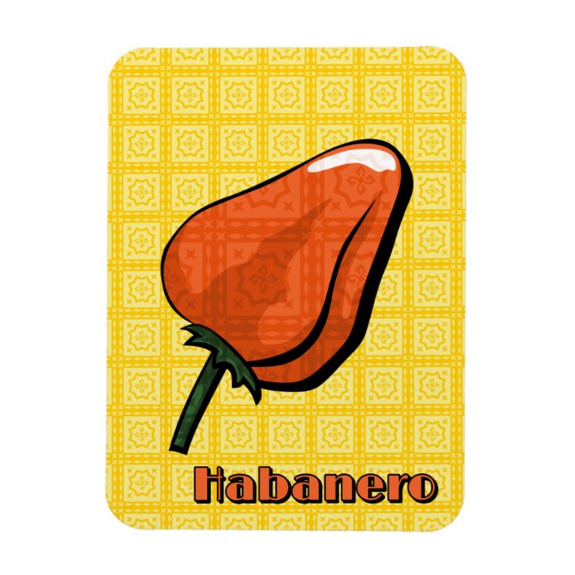 Ímã Habanero Chili Pepper Flexible Magnet (Vertical)