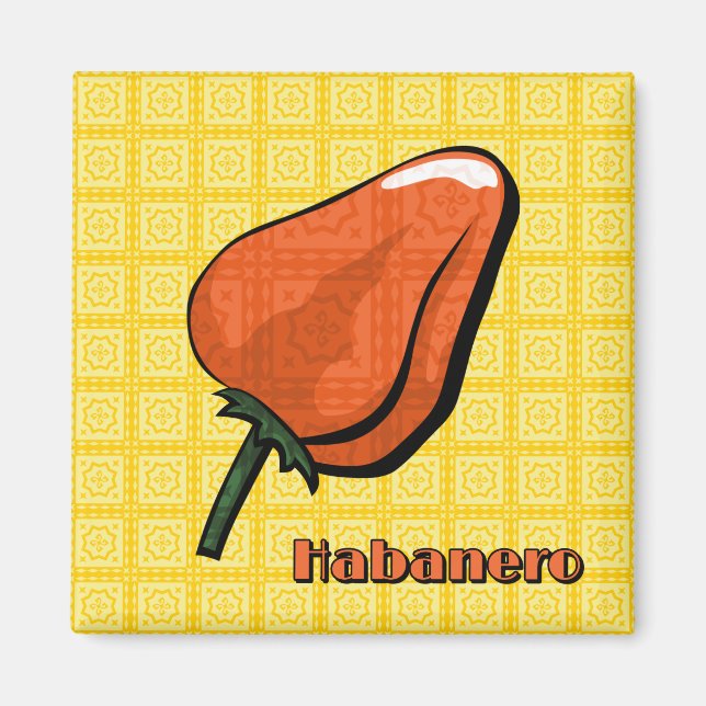 Imã Habanero Chili Pepper Magnet (Frente)