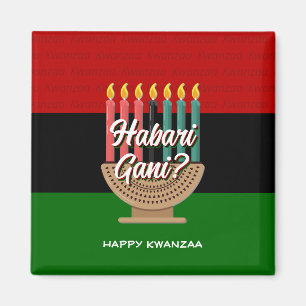 Imã HABARI GANI Kwanzaa Magnet