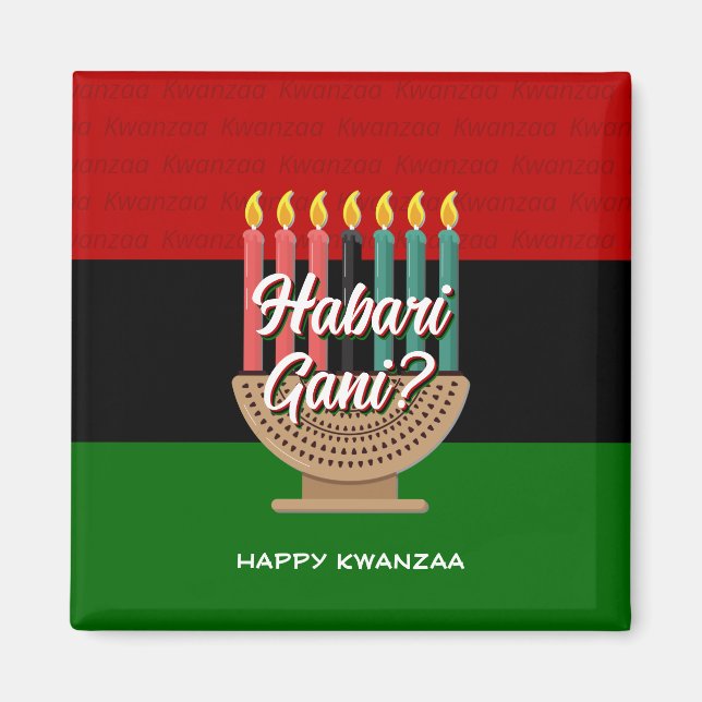 Imã HABARI GANI Kwanzaa Magnet (Frente)