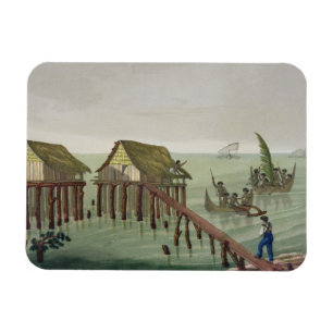 Ímã Habitações da Tribo Papu, Rawak, placa 22 para