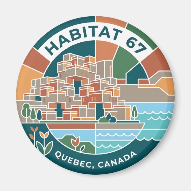Imã Habitat 67 Canadá (Frente)