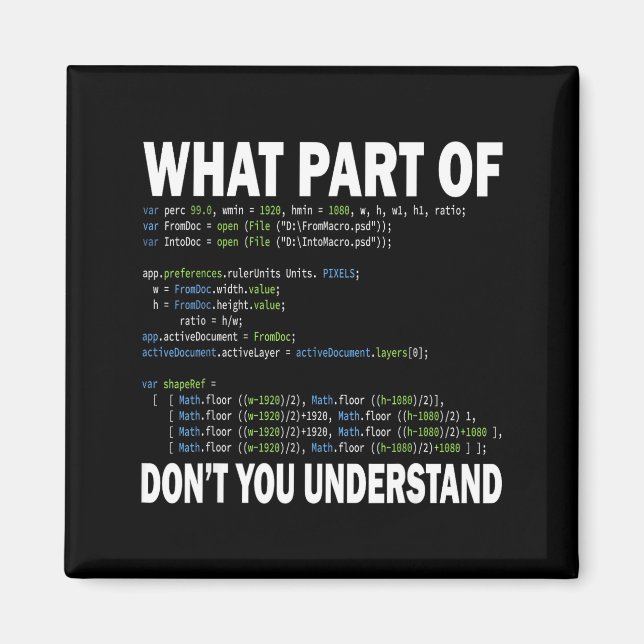 Imã Hacker Computer Programmer Apparel Coding What Par (Frente)