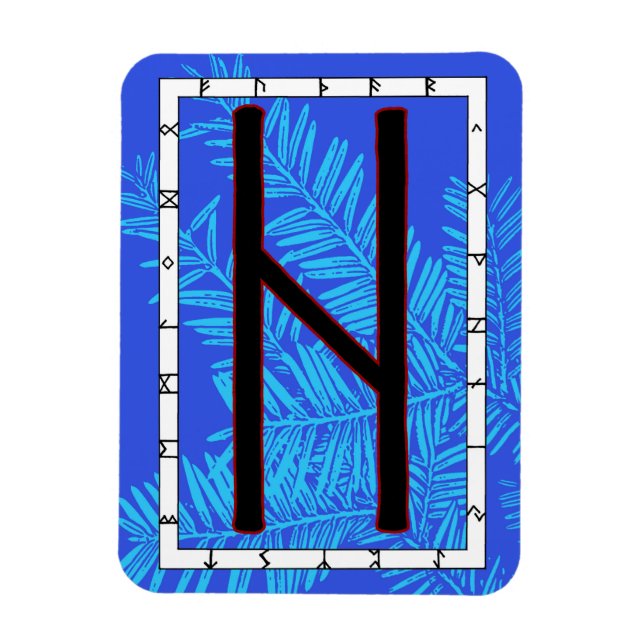 Ímã Hagalaz Viking Rune Magnet - Transformação! (Vertical)