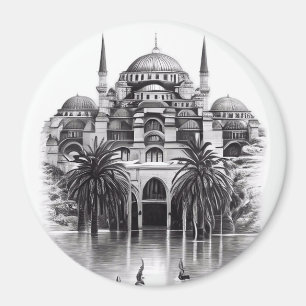Imã Hagia Sopya em Istambul, Turquia Magnet