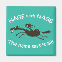 Hags com ímã design Nags Vintage