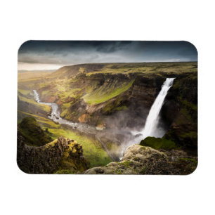 Ímã Haifoss Waterfall   Verão na Islândia