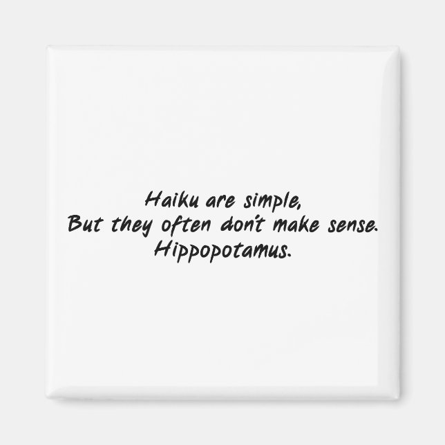 Imã Haiku são simples (Frente)