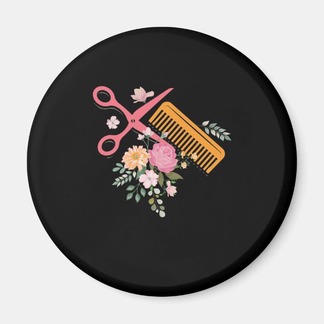 Imã Hair Salon Hairdresser Tesoura Hair Stylist Barbe (Frente)