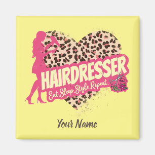 Imã Hairdresser Leopardo Hustler Hairstylist