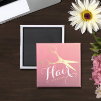 Hairstylist Makeup Salon Modern Pink Tesoura Doura