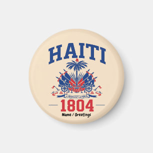Imã Haiti 1804 Bandeira Vintage Patriótica Gráfica Her