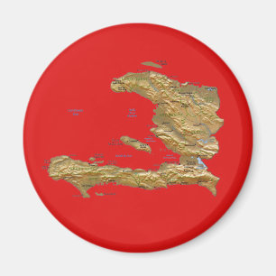 Imã Haiti Map Magnet
