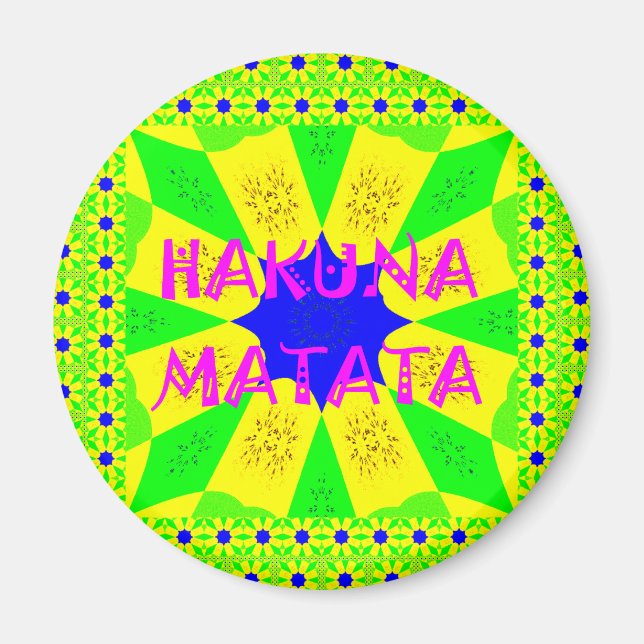 Imã Hakuna Matata Belo Design Incrível Colo (Frente)