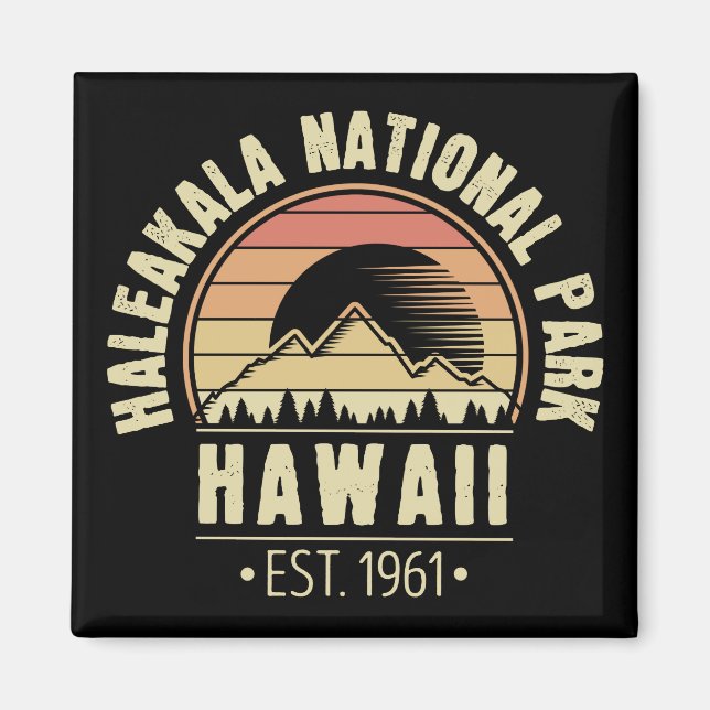 Imã Haleakala National Park Hawaii Retro (Frente)