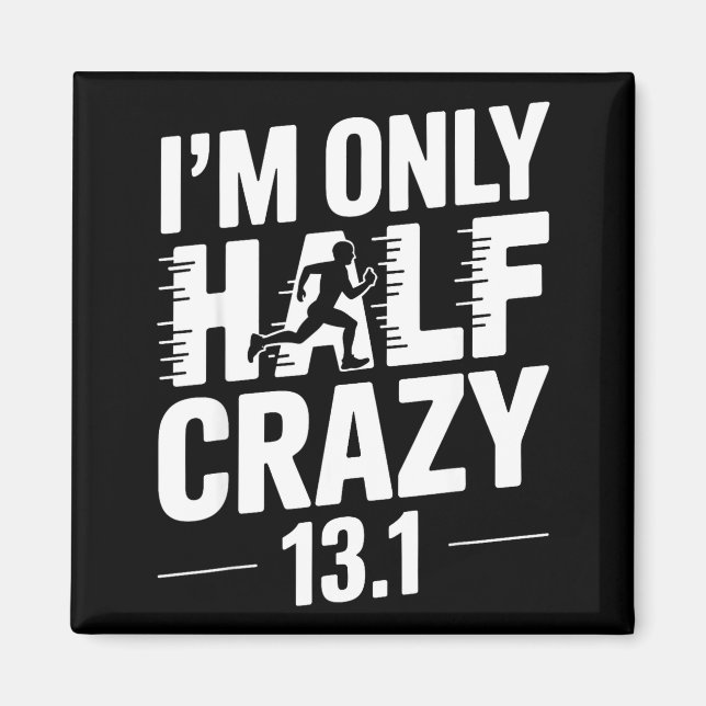 Imã Half Marathon Art For Men Women 13.1 Half Marathon (Frente)