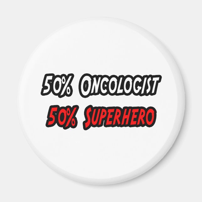 Imã Half Oncologista Half Super-Herói (Frente)