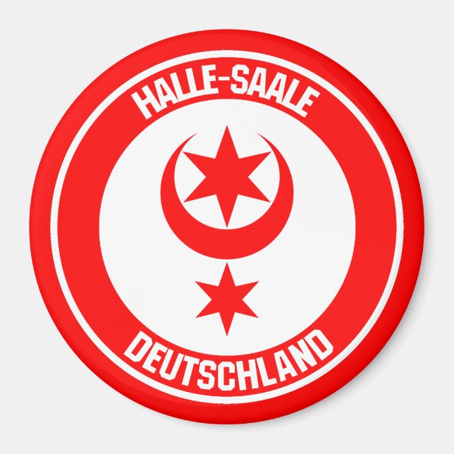 Imã Halle (Saale) Round Emblem (Frente)
