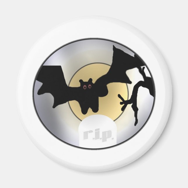 Imã Halloween Bats RIP (Frente)