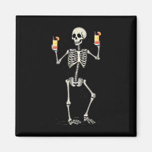 Imã Halloween Bebendo de esqueleto Tequila Sunrise