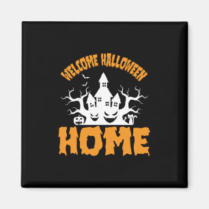 Imã Halloween Bem-Vindo Halloween Em Casa Aniversário