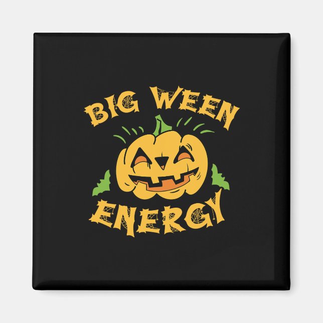 Imã Halloween Big Ween Costume Pumpkin Em Outubro T (Frente)