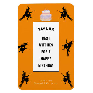 Ímã Halloween Birthday Engraçado Personalizável