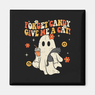 Imã Halloween Black Cat Esquece O Docinho Me Dá Gatos