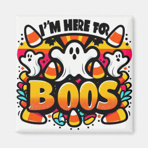 Imã Halloween Brilhante: Fantasma e Doces em uma Desig