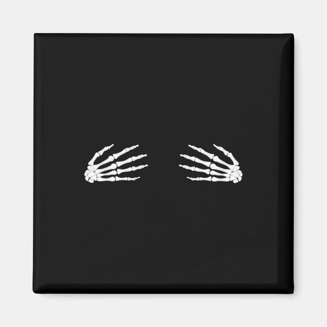 Imã Halloween Cair Esqueleto Assustador Mão do Caveira (Frente)