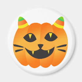 Imã Halloween Cat-o'-Lanterna