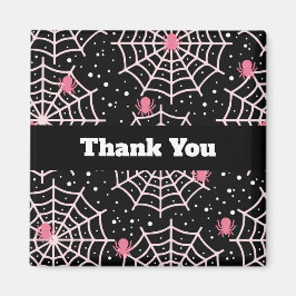 Imã Halloween Cobwebs & Spiders Patterno Obrigado