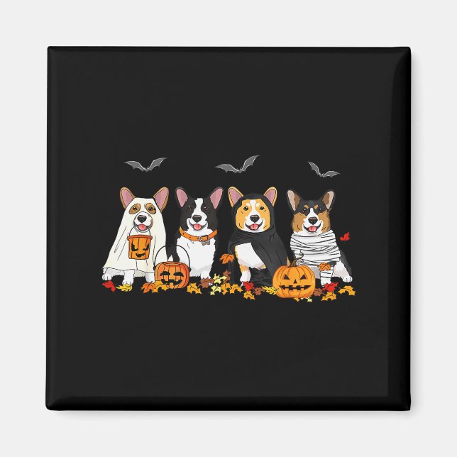 Imã Halloween Corgi Ghost Soky Corgi Lovers Dog Mama P (Frente)